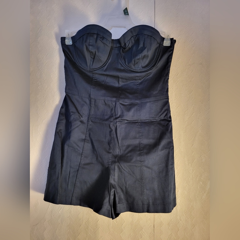 Anthropologie Maeve Strapless Bustier Romper - Picture 3 of 6